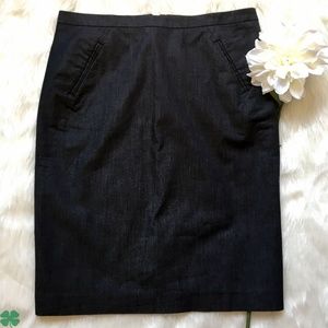 NWOT Ann Taylor Loft Dark Gray Pencil Skirt Size 6